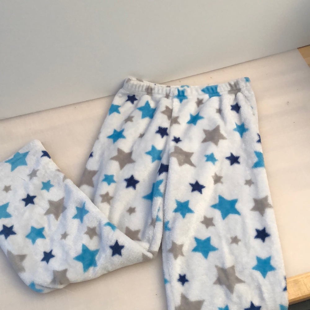 White starred pajama pants